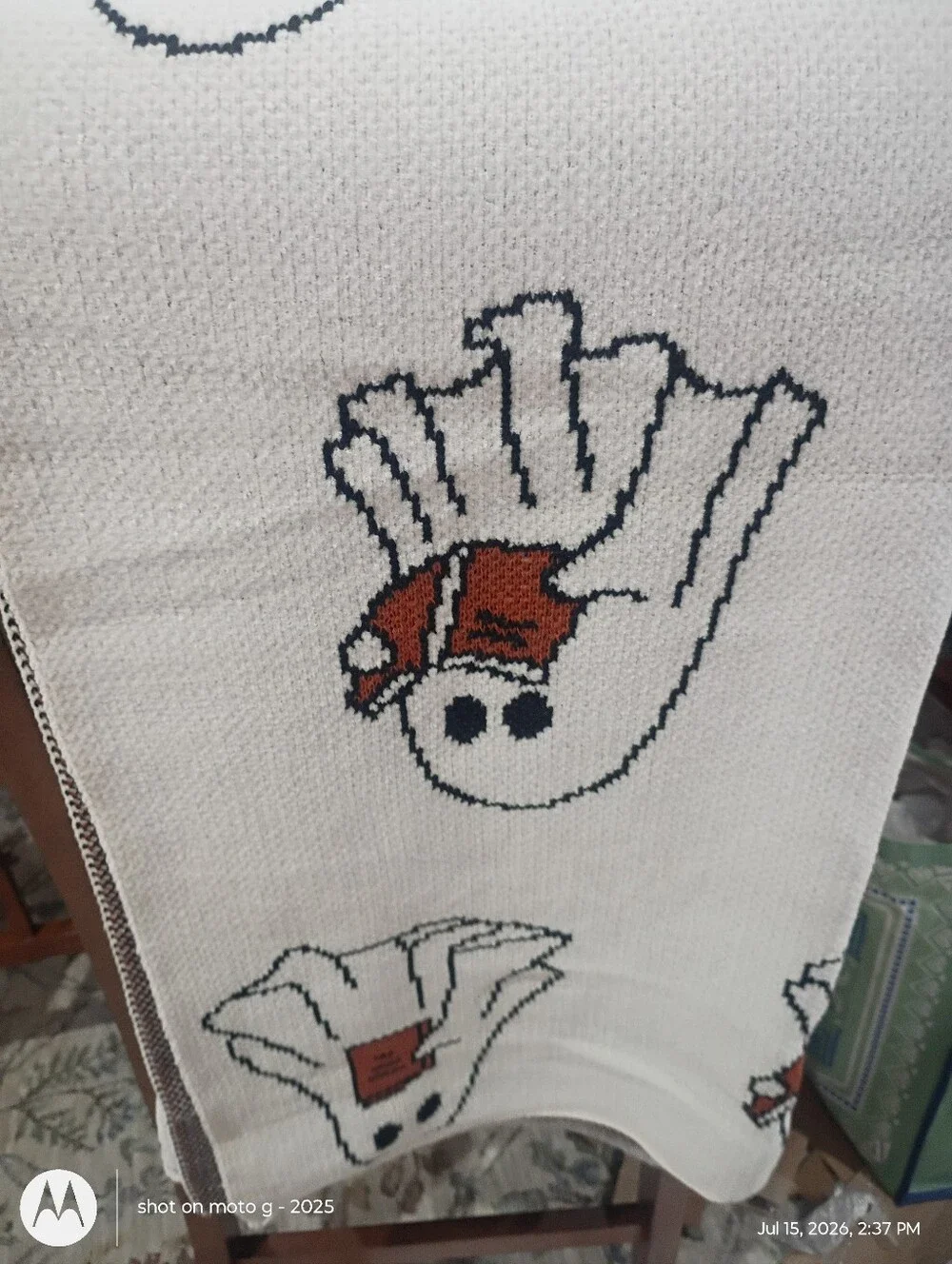 Viral Ghosts Reading Knit Throw Blanket
